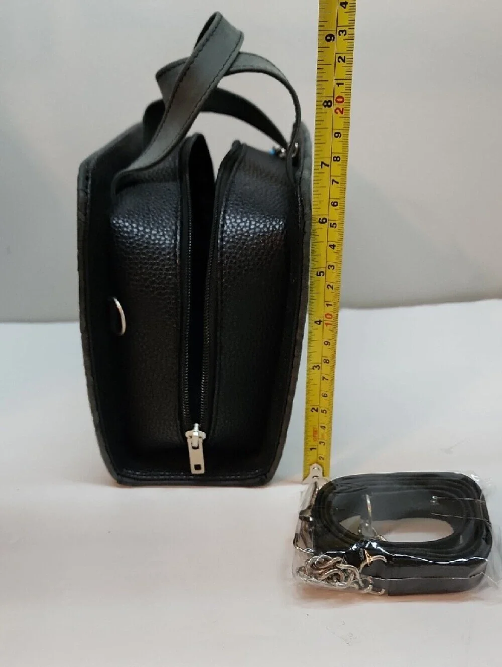 Embossed Floral Grey Leather Satchel
